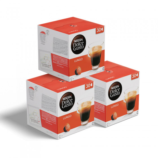 Dolce Gusto® -koneille sopiva kahvikapselisarja NESCAFÉ Dolce Gusto "Lungo", 3 x 30 kpl.