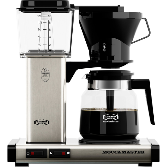 Moccamaster Manual-kahvinkeitin, harjattu hopea