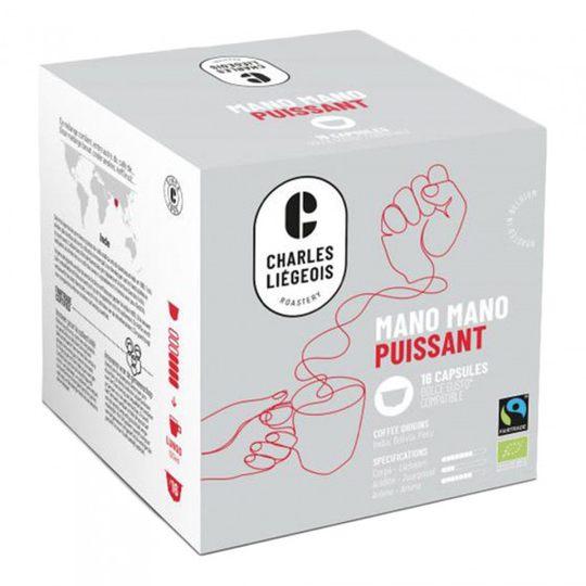 Dolce Gusto® koneisiin sopivat kahvikapselit Charles Liégeois "Mano Mano Puissant", 16 kpl.