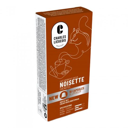 Nespresso® koneisiin sopivat kahvikapselit Charles Liégeois "Noisette", 10 kpl.