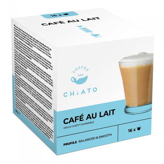 NESCAFÉ® Dolce Gusto® koneisiin sopivat kahvikapselit CHiATO "Café au Lait", 16 kpl.