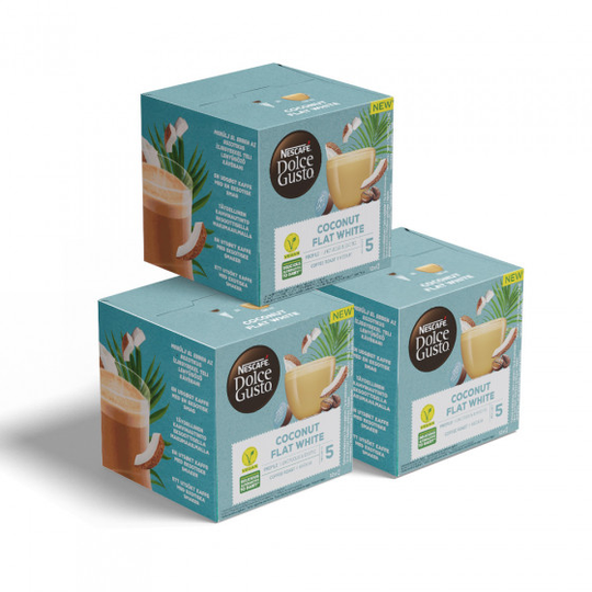 Kahvikapselisarja NESCAFÉ® Dolce Gusto® "Coconut Flat White", 3 x 12 kpl.