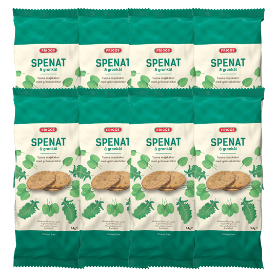 Friggs Maissikakut Pinaatti & Lehtikaali 8-pack