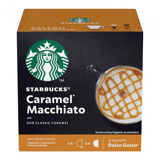 NESCAFÉ® Dolce Gusto® koneisiin sopivat kahvikapselit Starbucks "Caramel Macchiato", 6+6 kpl.