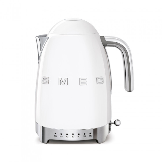 Sähköinen vedenkeitin säädettävällä lämpötilalla Smeg "50's Style White KLF04WHEU"