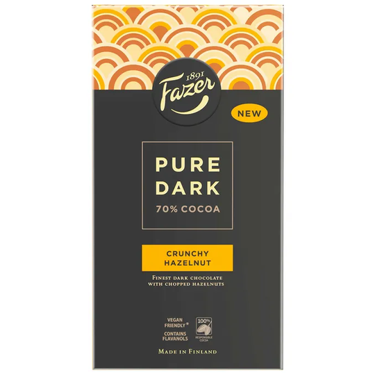Fazer Tumma Suklaa Pure Dark 70% Hasselpähkinä