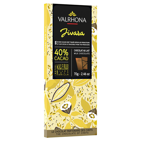 Valrhona Jivara 40 % suklaalevy, 70 g