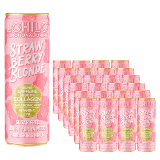 Lohilo Strawberry Blonde Kollageeni-Energiajuoma 24-pack